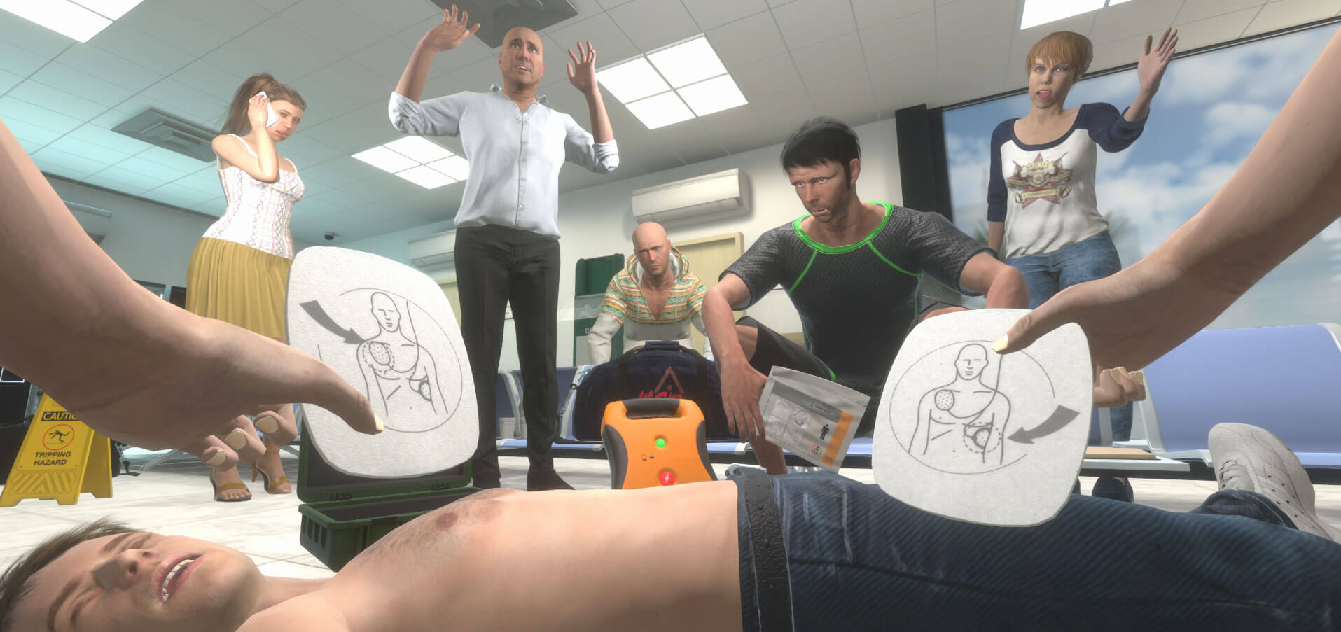 Kardiopulmonální resuscitace - VR školení