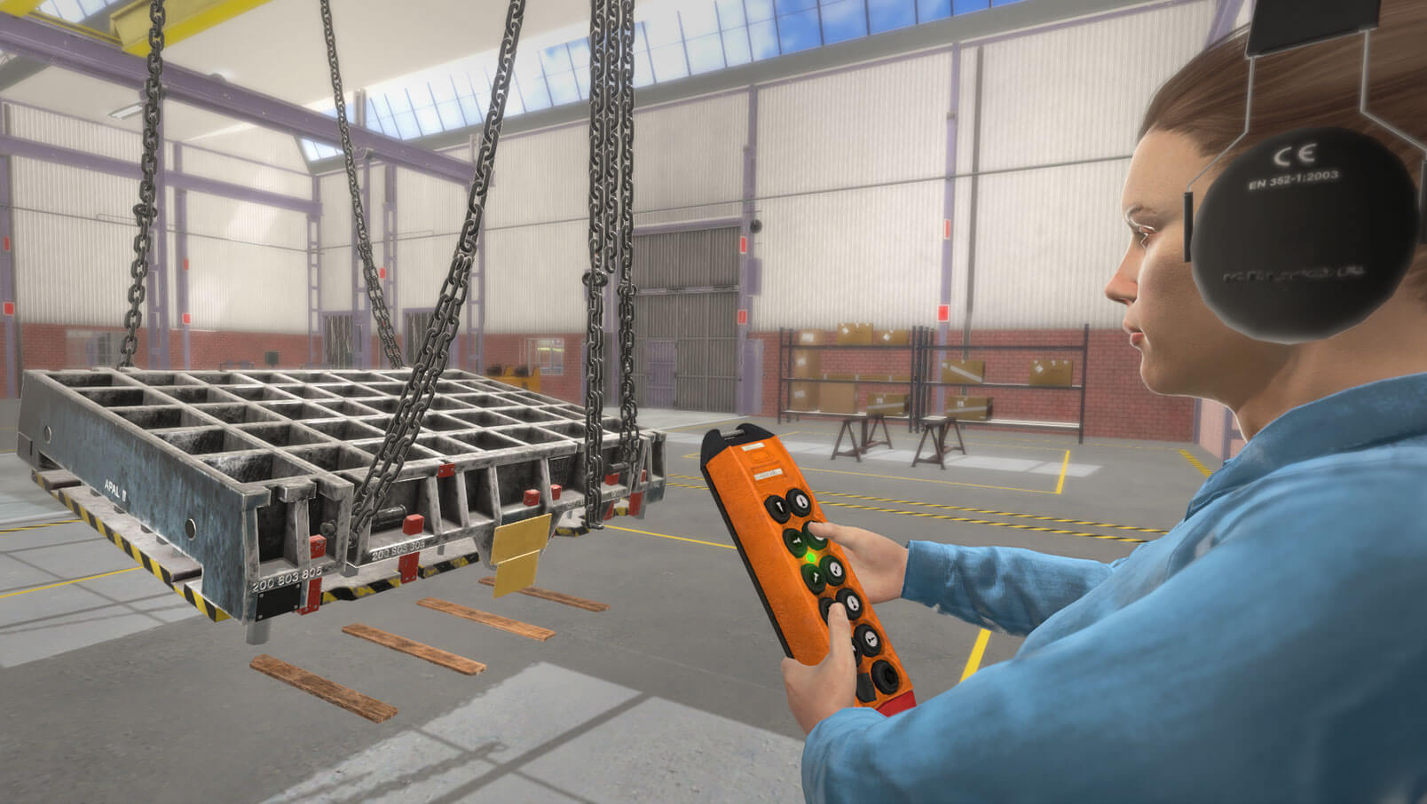 Mostový jeřáb - VR školení