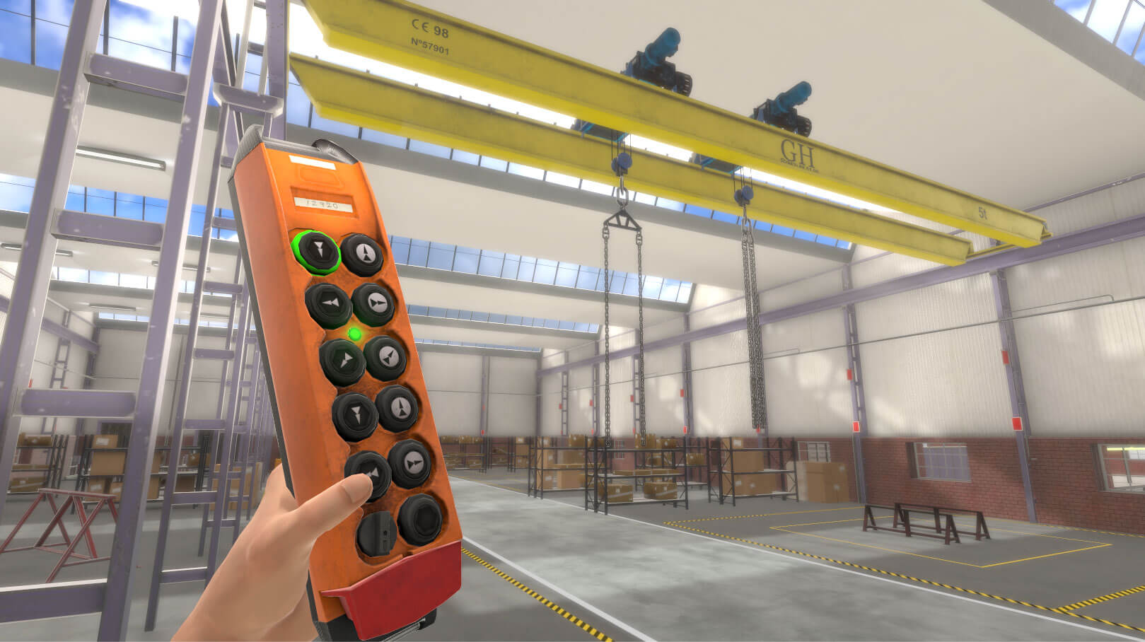 Mostový jeřáb - VR školení