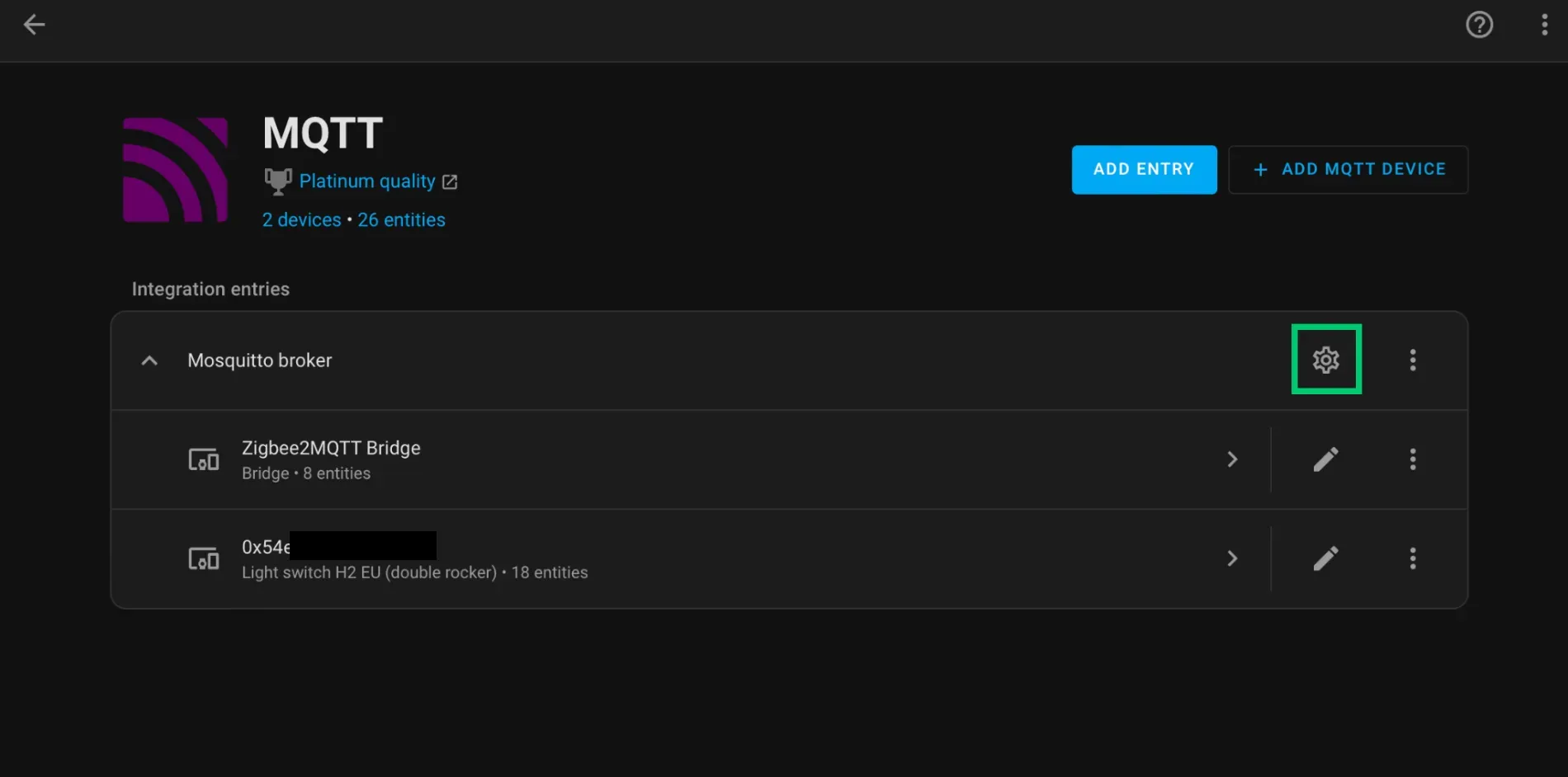 Home Assistant MQTT server