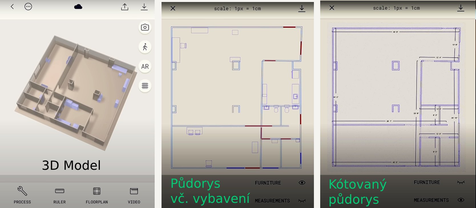 Polycam 3D Scanner, LiDAR, 360 Appstore App - výstup