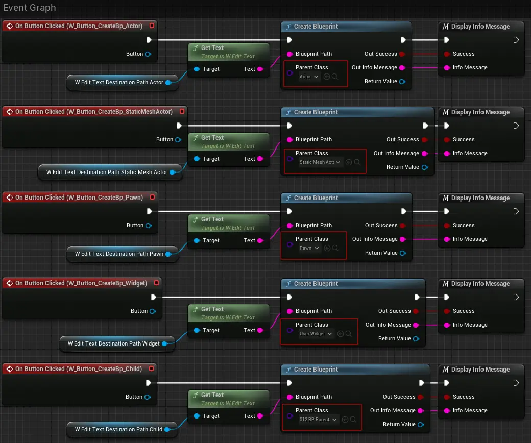 Widget Blueprint Graph