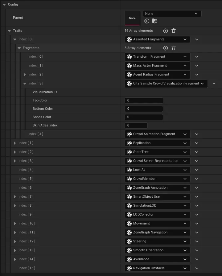 Masscrowdagentconfig data asset