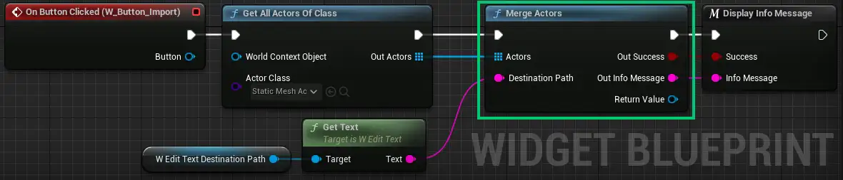 Merge all actors in scene on click